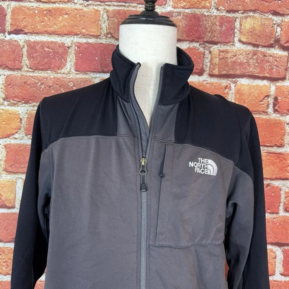 The North Face Jacket‎ Black Grey Zip TKA Stretch Outerwear Men's *No Size Tag*
